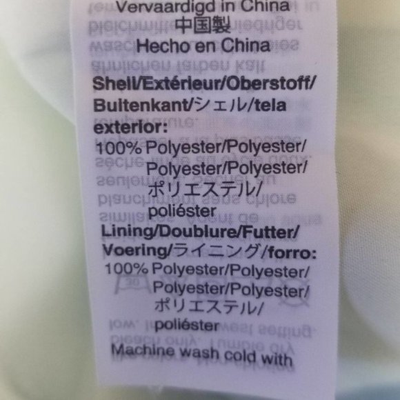 J. Crew Green  White Leaf Pattern Scallop Hem   Lined Drape Split Back Top XXS - Picture 9 of 9